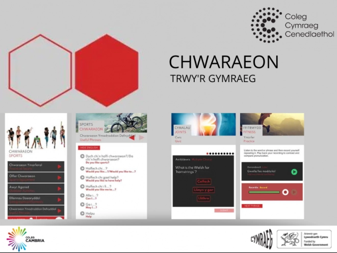 mán-lun ap chwaraeon trwy'r Gymraeg